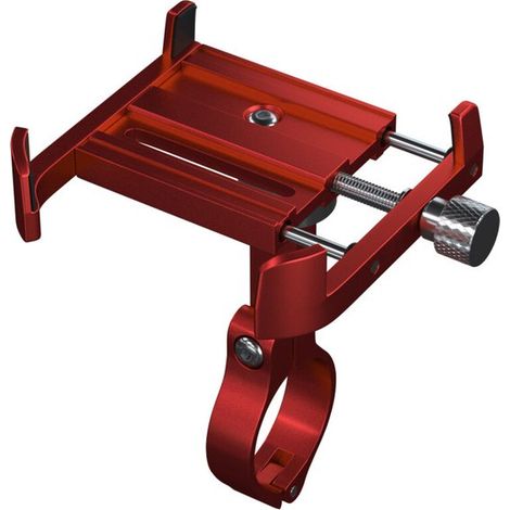 Compatible con soportes de manillar de motocicleta de aluminio con rotación de 360°. Compatible con GPS para teléfonos móviles de 4" a 7". (1/4)