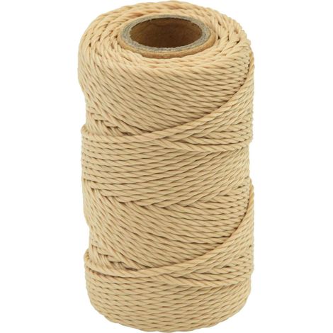 vidaXL Cuerda multiusos 2 mm 25 m Natural PP 27 kg Carga máx. (1/5)