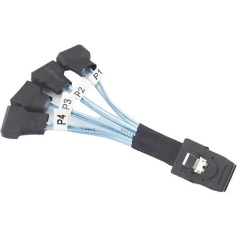 Hochgeschwindigkeits-SAS-SFF-8087-zu-4x-SATA-3.0-Stecker-SSD-Datenübertragungskabel (siehe Abbildung) (1/5)