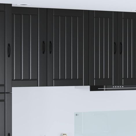 Küchenschrank Lucca Schwarz 50 x 31 x 80 cm Holzwerkstoff