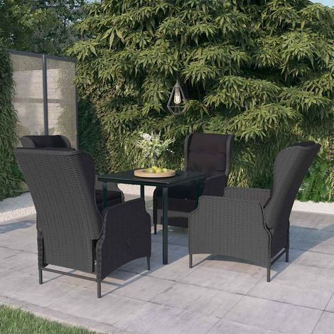 Ensemble à manger de jardin 5 pcs-Salon de jardin Gris foncé 197938 (1/5)