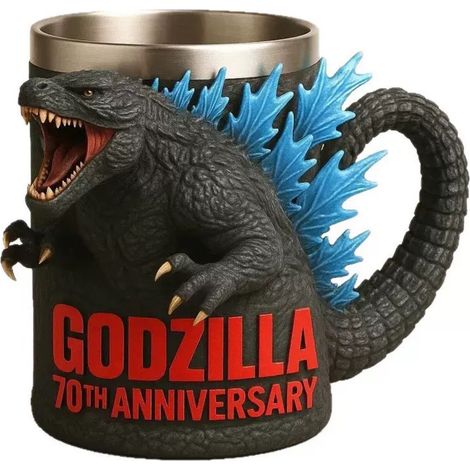 Blauer Godzilla 3D-Becher zum 70. Jubiläum (1/2)