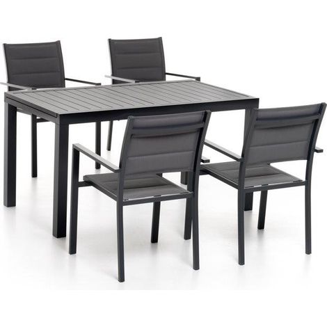 TAVOLO DA GIARDINO ALLUNGABILE ANTRACITE IN ALLUMINIO OSTUNI 160/240X90 CM (1/2)