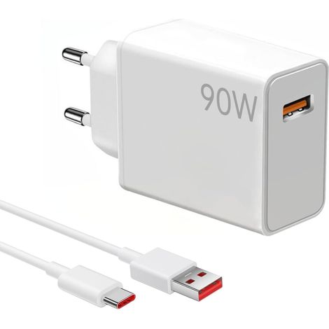 90W Chargeur Rapide avec 6A Câble USB C Compatible avec Xiaomi 15 Pro /15 Ultra /15 /14T /14 /13T /13 Lite/13 Ultra/Pad 7/ Redmi Note 14 P ro/14C/13/12 /11 Pr o/POCO X7 Pr o /M7/X6/F7 Pro./F4/F5/F6 (1/5)