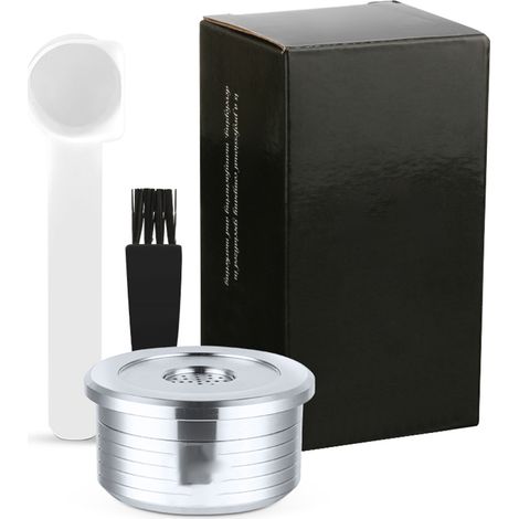 Capsule café réutilisable Acier Inoxydable 18/8 Compatible AAA 3A C225 EP MINI Lavazza Point Argent Ø39,3mm H20,5mm (1/5)