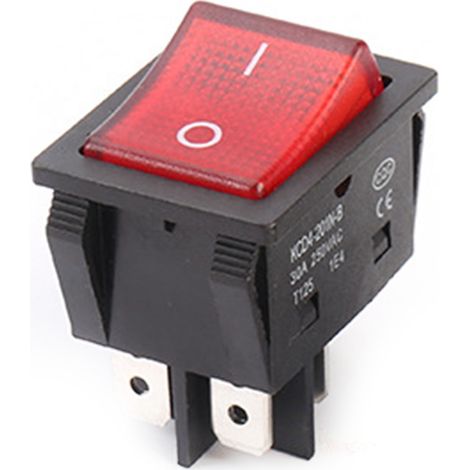 Interrupteur à bascule LED 4 broches en cuivre 2 vitesses, alliage d'aluminium, 30 A, sensible et étanche (1/5)