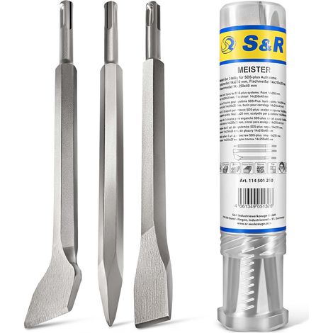 Set scalpelli s&r sds-plus 3 pezzi durevole performante