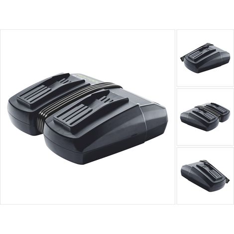 Festool – Chargeur rapide pour électroportatif 10,8 à 18 V avec 2 emplacements – Courant de charge 2 x 6,0 A – 577017