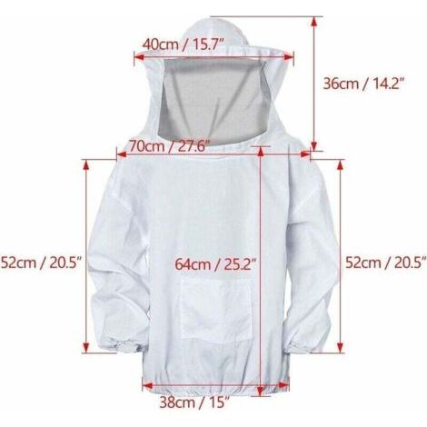 Veste d'apiculteur, Bee Guard professionnel, Chapeau d'apiculteur avec voile amovible, Costume d'abeille zippé pour apiculteurs--TRIMEC