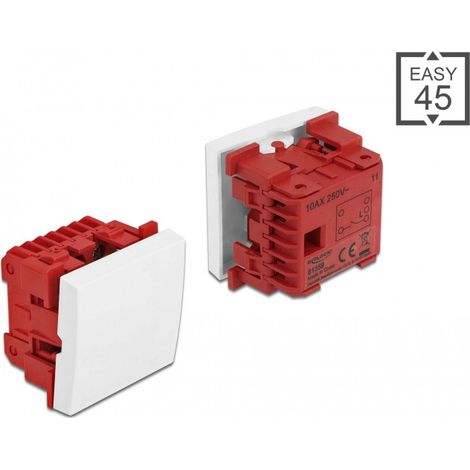 DeLOCK Delock Easy 45 Wippschalter 45 x 45 mm, weiß (81359)