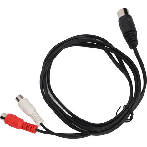Câble adaptateur DIN 5 broches mâle vers 2 RCA femelle pour équipement audio vintage, 1,5 mètres (1/5)