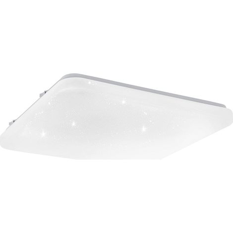 Plafoniera Frania-Ip Acciaio Bianco Plastica Cristallo Led 18W 2100Lm Ip44