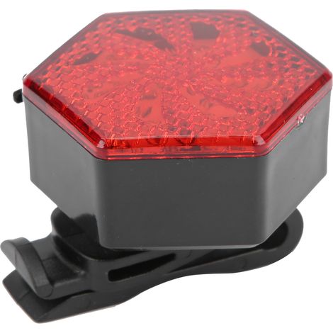 Fahrradrücklicht USB-wiederaufladbar Sechseckig Sicherheitswarnblinker Rücklicht Fahrradlicht (1/5)