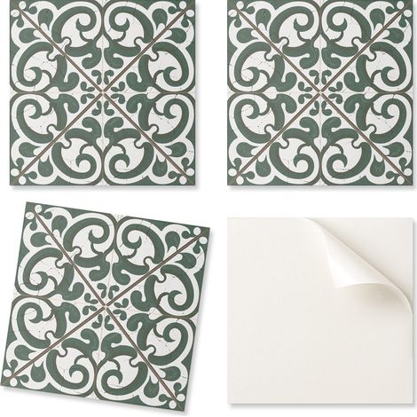 Baldosas de vinilo autoadhesivas con estampado floral para habitaci贸n juvenil, 9x30x30 cm.