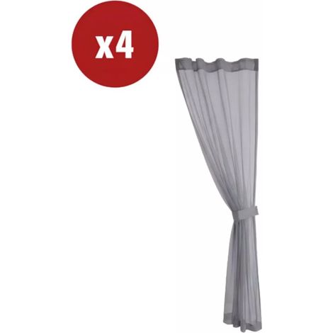 set 4 zanzariere per pergola giardini di maggio "magnolia" grigio chiaro 300x300 cm (1/4)