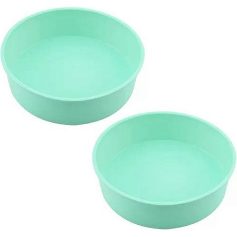 Ensemble de 2 moules à pain et à gâteaux en silicone, 20 cm (8 pouces), revêtement antiadhésif, pour four, pâtisserie et cuisine maison.-AquaForge (1/5)