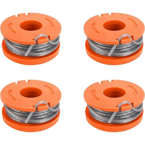 Ensemble de 4 bobines pour coupe-bordures, compatibles avec Spear & Jackson / Mac Allister, en nylon et ABS, 4,05 cm, orange.-AquaForge (1/5)