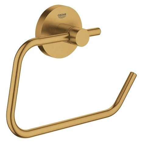 Grohe – Dérouleur de papier mural en métal – Finition Cool Sunrise brossé – Fixations cachées – Pour salle de bain moderne