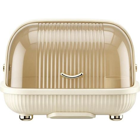 Space-Saving Dish Drainer with Handle, Platea Kitchen Dish Drying Rack, Dish Drying Holders for Cutlery Bowls, Tea Cups, Bottles (1/5)