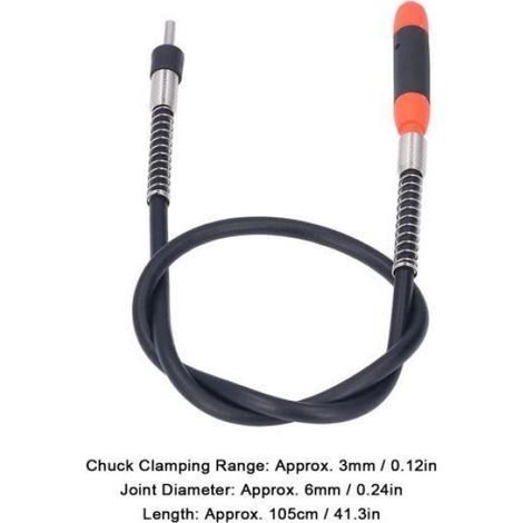 Extension d'arbre flexible - - Meuleuse - Vitesse 8000-12000RPM - Connexion pratique (1/4)