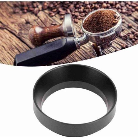 Coffee Powder Dosing Ring Funnel with Magnetic Replacement Coffee Maker AccessoryBlack 58mm with Magnetic