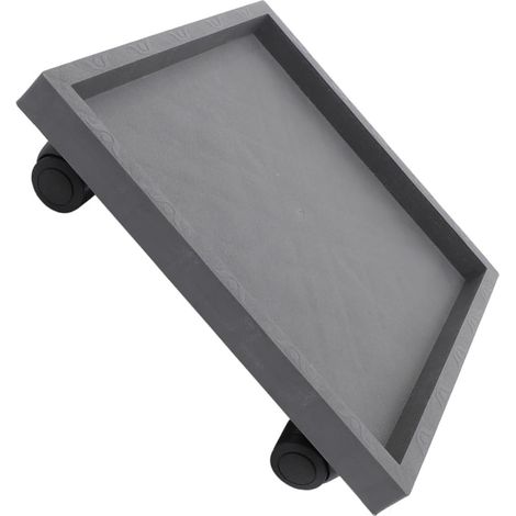 Plateau sous-Pot Carré 360mm à roulettes pour Plantes D'intérieur, Base de Rouleau en Polypropylène et Résine, Support Mobile Robuste pour Pots de Fleurs, Jardin et Balcon (1/5)