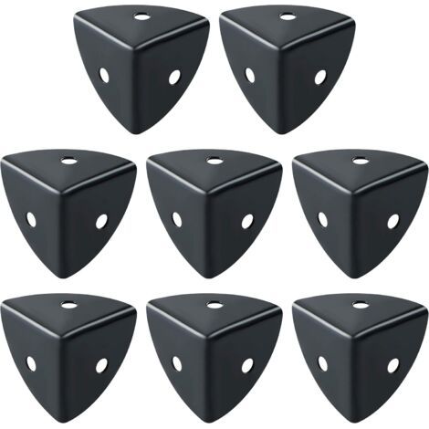 Protection Coin de Table 8 Pcs Meuble d'Angle Corniere Aluminium Noir Convient pour Protection des Meubles, Décoration, Anti-Collision et Anti-Casse (1/4)