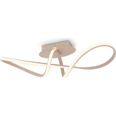 Briloner LED Deckenlampe 63x19x16,5 cm 22W 2900lm 3000K Warmweiß Beige - Deckenleuchte Wohnzimmer Schlafzimmer Esszimmer (1/5)