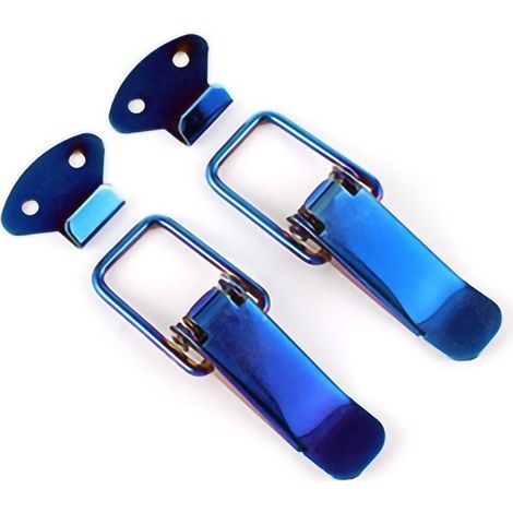 Coppia di chiusure a sgancio rapido per paraurti e cofano del bagagliaio dell'auto, clip di bloccaggio a gancio, accessori esterni per auto e camion, colore blu bruciato S.
