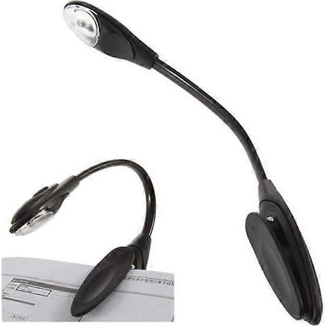 Lisez confortablement grâce à notre lampe de lecture à LED avec pince. (1/5)