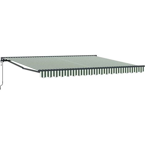 Maison Exclusive - Struttura della tenda Verde e Bianco 400 × 300 cm