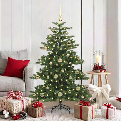 Künstlicher klappbarer Weihnachtsbaum Grün 150 cm PVC und Stahl (1/5)