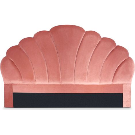 Tête de Lit en Velours "Shelly" 180cm Rose (1/5)