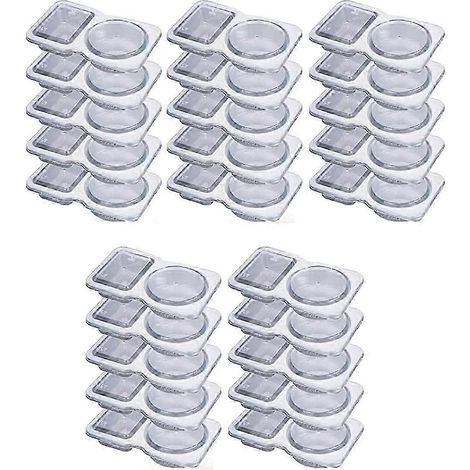 Doppelkammer-Gewürzbehälter mit Deckel - 3 oz 2-Kammer-Snackbehälter, wiederverwendbare Saucenbehälter, 35 Stück (25 Stück) (1/5)