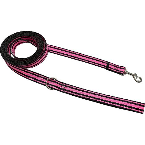 Correa clásica para pasear perros, resistente, cómoda, negra y rosa. Correa clásica para pasear perros, resistente, cómoda, negra y rosa XXL - 300 cm (1/5)