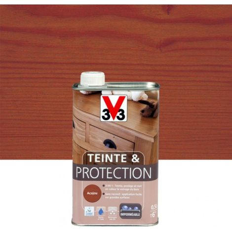 V33 Teinte et protection V33, 0.5 l, acajou mat (1/4)