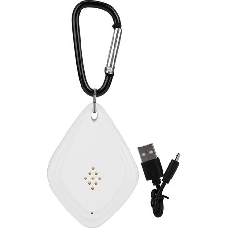 Appareil anti-moustique ultrasonique silencieux portable USB avec crochet de suspension, répulsif insectes blanc blanc (1/5)