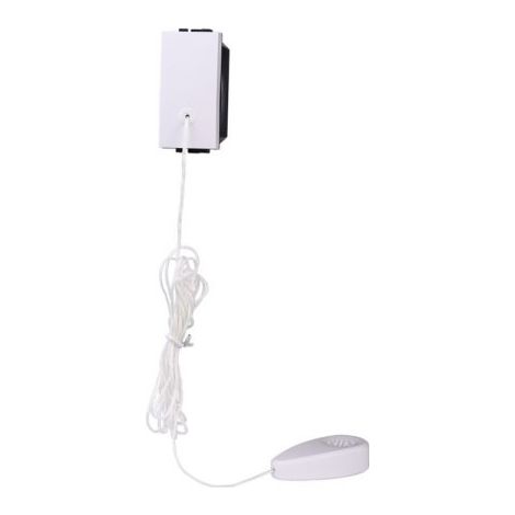 Ettroit Modulo serie Space pulsante tirante bianco 10A compatibile BTicino Living - LB1101