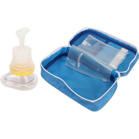 Réanimation cardiopulmonaire portable avec housse et sac de rangement bleu pour la pratique de la RCP (1/5)