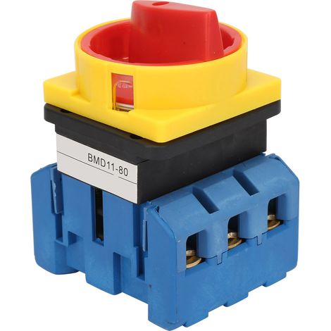 Interrupteur de disjoncteur de charge 80A/100A, tripolaire, à came rotative 2 positions, marche/arrêt (80A) (1/5)