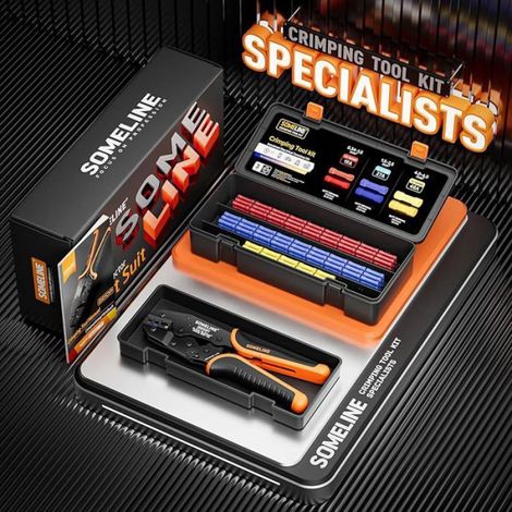 Pince sertir cosse électrique 0,34-6mm2 avec 3 types cosses PINCE A SERTIR (1/5)