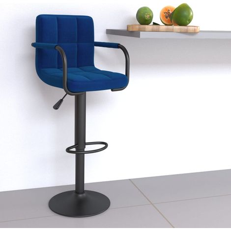 Barhocker Blau Stoff