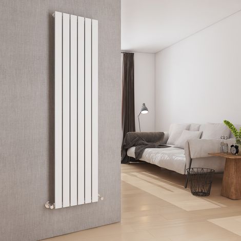 EMKE Vertical Designer Radiator Flat Tall Upright Central Heating Radiator White 1800x450mm (1/5)