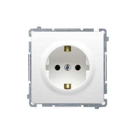 Módulo básico blanco con toma de tierra Schuko simple BMGSZ1.01/11 (1/4)