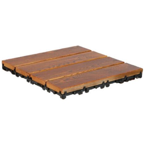 Lame de terrasse, Dalles en bois, 30 x 30 cm,  (set de 1)