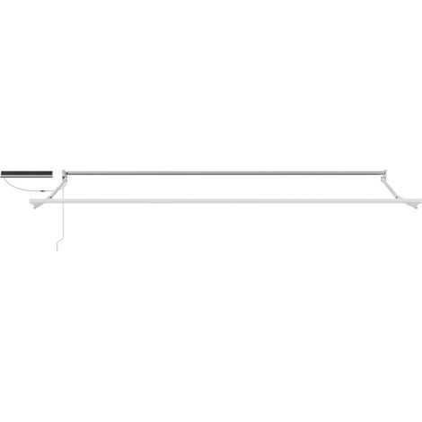 Cadre de store rétractable électrique Blanc 4 x 2 m Acier (1/5)