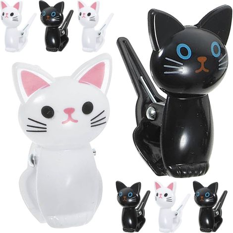 Lot de 8 pinces à fermeture en forme chat pour le bureau et la (1/5)