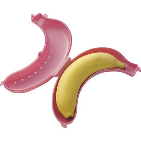 Boîte de rangement pour fruits type banane, support de rangement pour déjeuner et fruits (1/2)