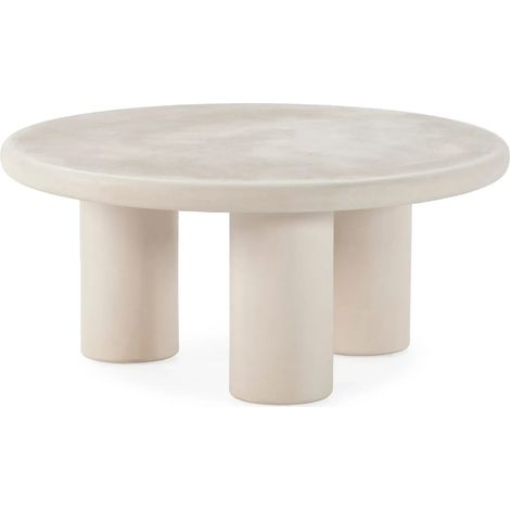 NOMA - Table basse 80 cm 3 pieds Beige