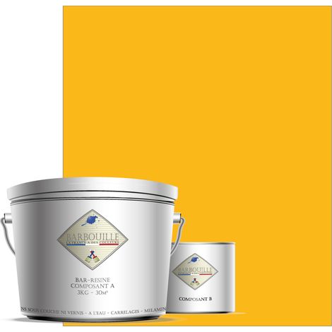 Peinture résine époxy 2,5L MAT 25m² Jaune Akhenaton